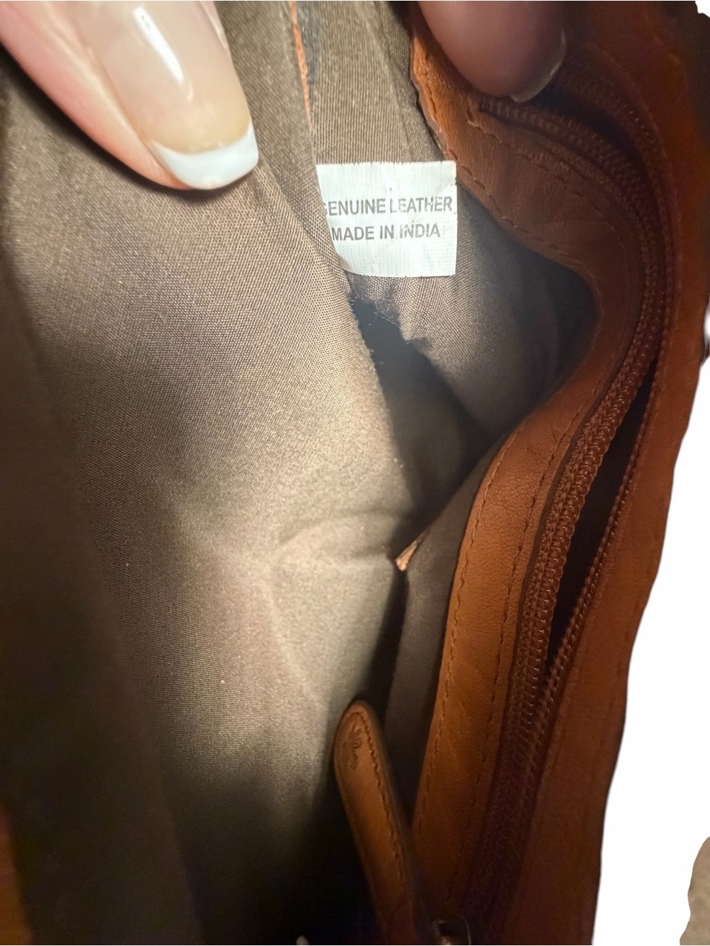 Oak & Tan Leather Crossbody Bag - Picture 13 of 16